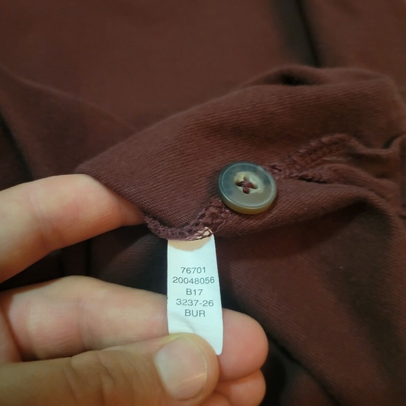 Duluth Trading Co Mens Long Tail T Polo Red Wine Lrg Short Sleeve Cotton Shirt - Picture 7 of 7